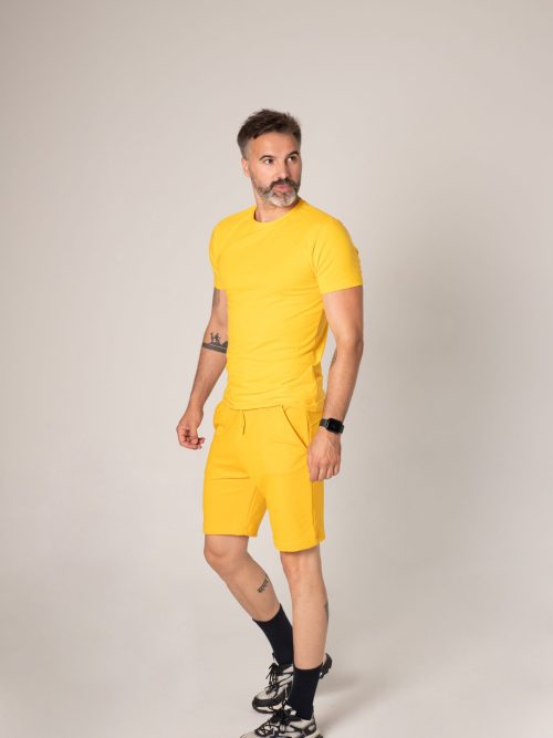 Žuti letnji Set majica i šorc od 100 % pamuka