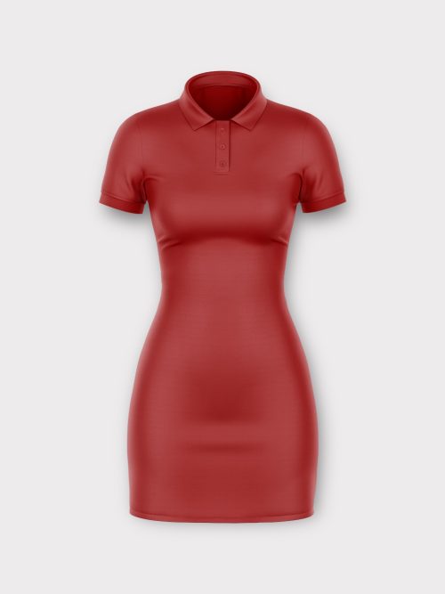 Crvena polo haljina